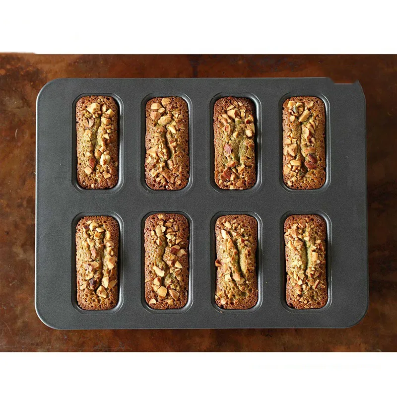

Baking Mold for Baking 8 Pcs Rectangular Cookie Bread Mold Carbon Steel Nonstick Pan Tray for Cake Baking Tool Cake Accessories