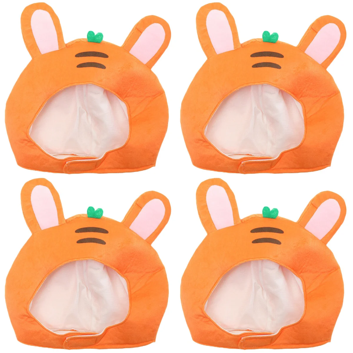 

4x Woman Carrot Kids Cute Bunny Ear Hat Plush Bunny Hat Bunny Ear Headdress Hat Bunny Costume Costume Party Hat Funny Party Hat