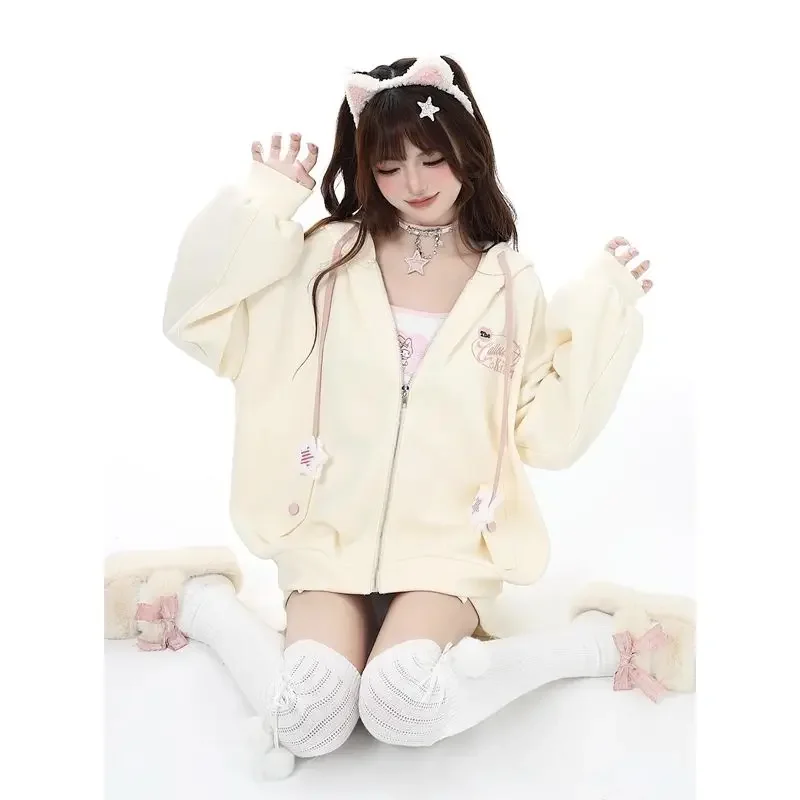 Свитшот с длинным рукавом и принтом