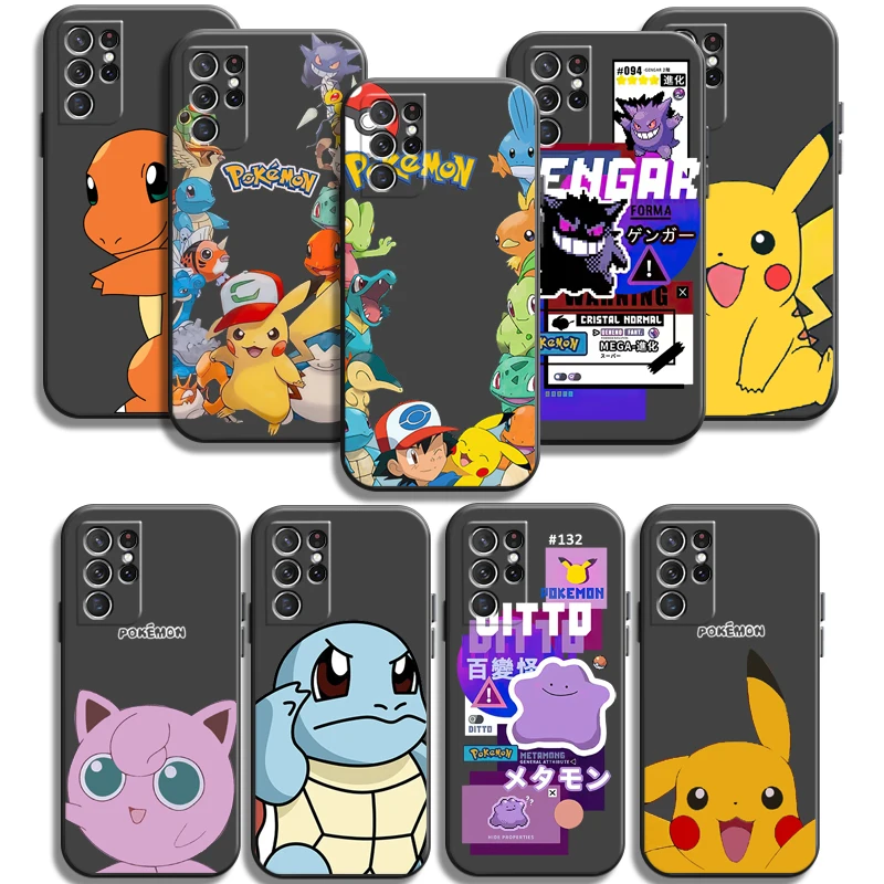 

Pikachu Pokemon Phone Cases For Samsung Galaxy S20 FE S20 Lite S8 Plus S9 Plus S10 S10E S10 Lite M11 M12 Cases Funda Back Cover