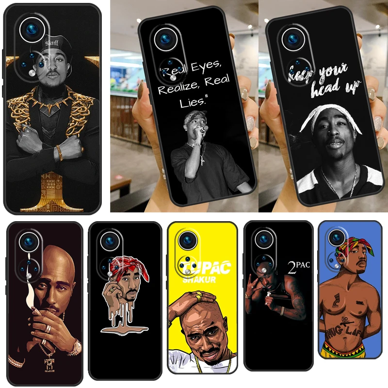 

Задний Чехол Rapper 2pac Tupac для Huawei Honor 50 Lite 8X 9X 10i Nova 5T 9 P Smart 2021 P20 P40 P30 Pro, чехол