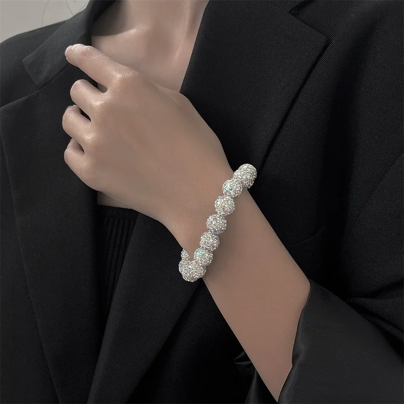 

Fashion Shambhala Full Diamond Colorful String Beads Bracelets for Women Exquisite Sparkling Crystal Bracelet Party Jewelry 2022