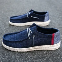 2022 new summer mens canvas shoes breathable men vulcanized boat shoes slip wear mens flat shoes soft casual shoes big size 48