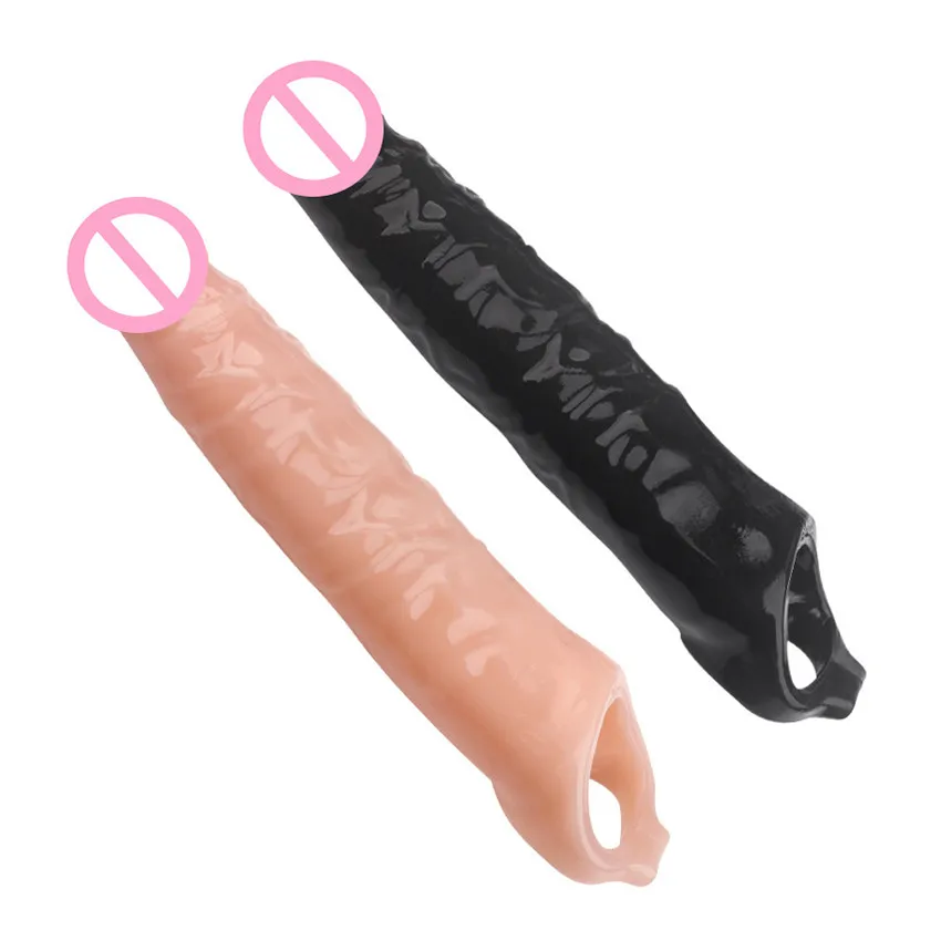 28cm Long Big Penis Extender Sleeve Reusable Condoms Delay Ejaculation Cock Rings Dick Prostate Massager Sex Products For Men - купить по