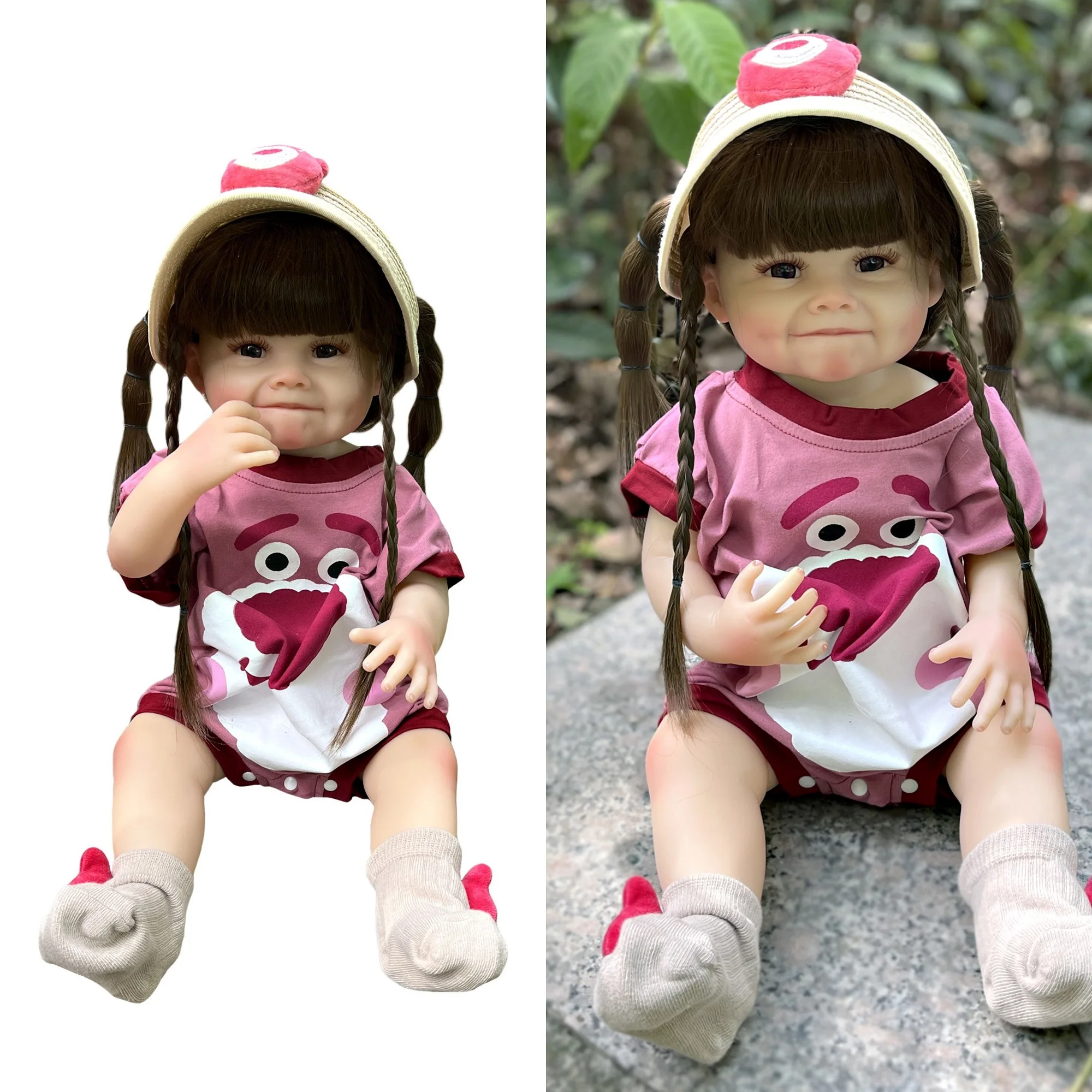 

Handmade Bebe Reborn Girls Finished 55cm Lifelike Reborn Dolls Full Body Soft Vinyl Bonecas Infantil Menina