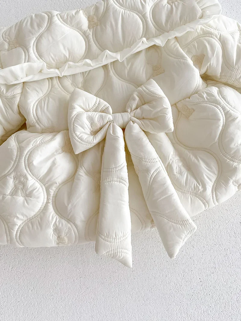 Зимняя куртка на меховой подкладке для девочек от 0 до 4 лет детская одежда