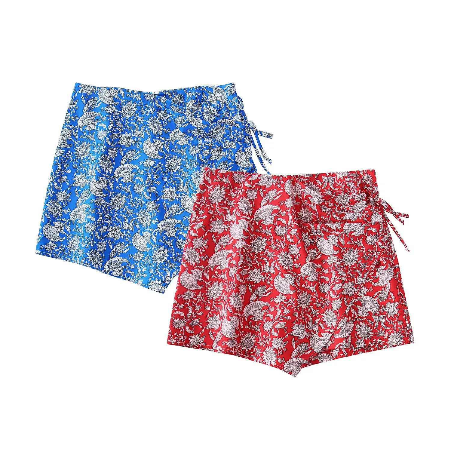 

2022 summer new European and American street trendsetter printed sand cage skirt pants women's fashion casual shorts