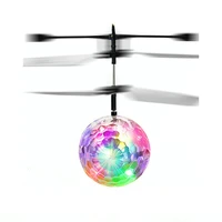 flying led glowing crystal ball ufo smart induction aircraft usb flying gyro toy for kids child