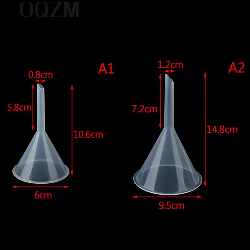 

1pc 60/90mm Mini Plastic Funnel Mouth Liquid Oil Funnels School Experimental Supplies Laboratory Supplies Tools Plastic Funnel