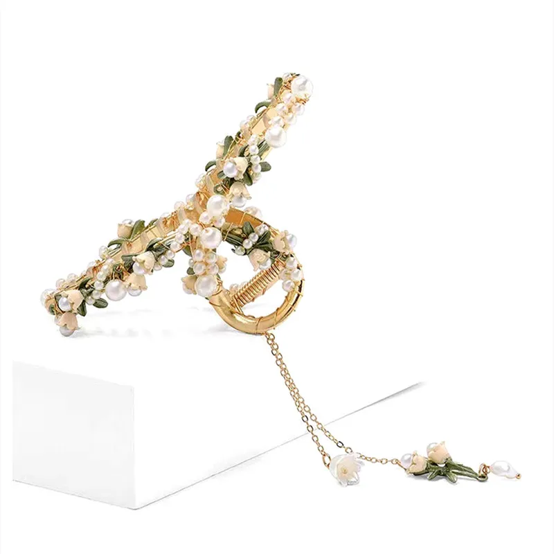 Новинка Женская Изысканная заколка с супер-волшебным жемчугом из сплава