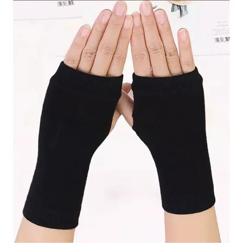 Женские короткие перчатки без пальцев, варежки для косплея, нарукавники унисекс, теплые манжеты для рук, аниме перчатки, аксессуары для косплея