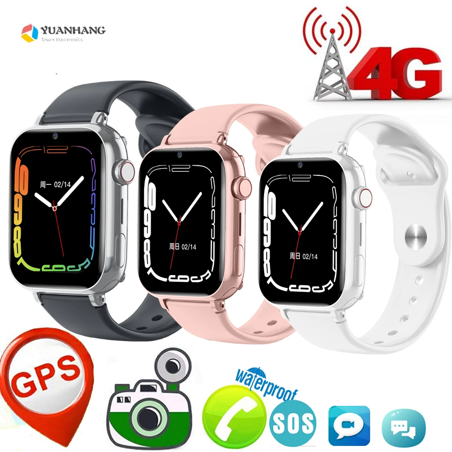 

IP67 Waterproof Smart 4G GPS WIFI Tracker Locate Kid Student Men Remote Camera Monitor Smartwatch Video Call Android Phone Watch
