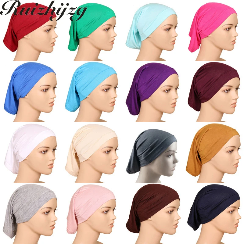 

Хиджаб Ruizhijzg, мусульманский модал, хлопок, малайзийская шапка, эластичная женская модная одежда