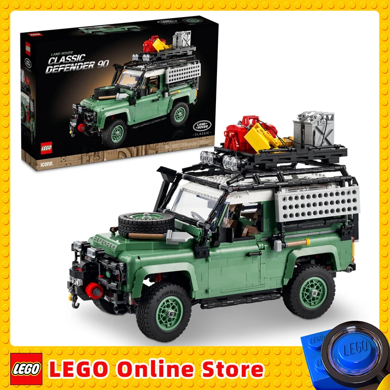 

LEGO Icons Land Rover Classic Defender 90 10317 Model Car Building Set This Immersive Project Based on an Off-Road Icon