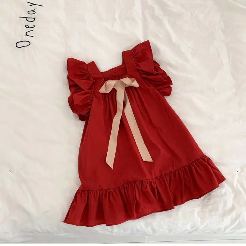 

Baby Girl Clothing Vestidos De Fiesta Para Toddler Girl Clothing Solid Dress for Children Clothes Party Costumes for Girls