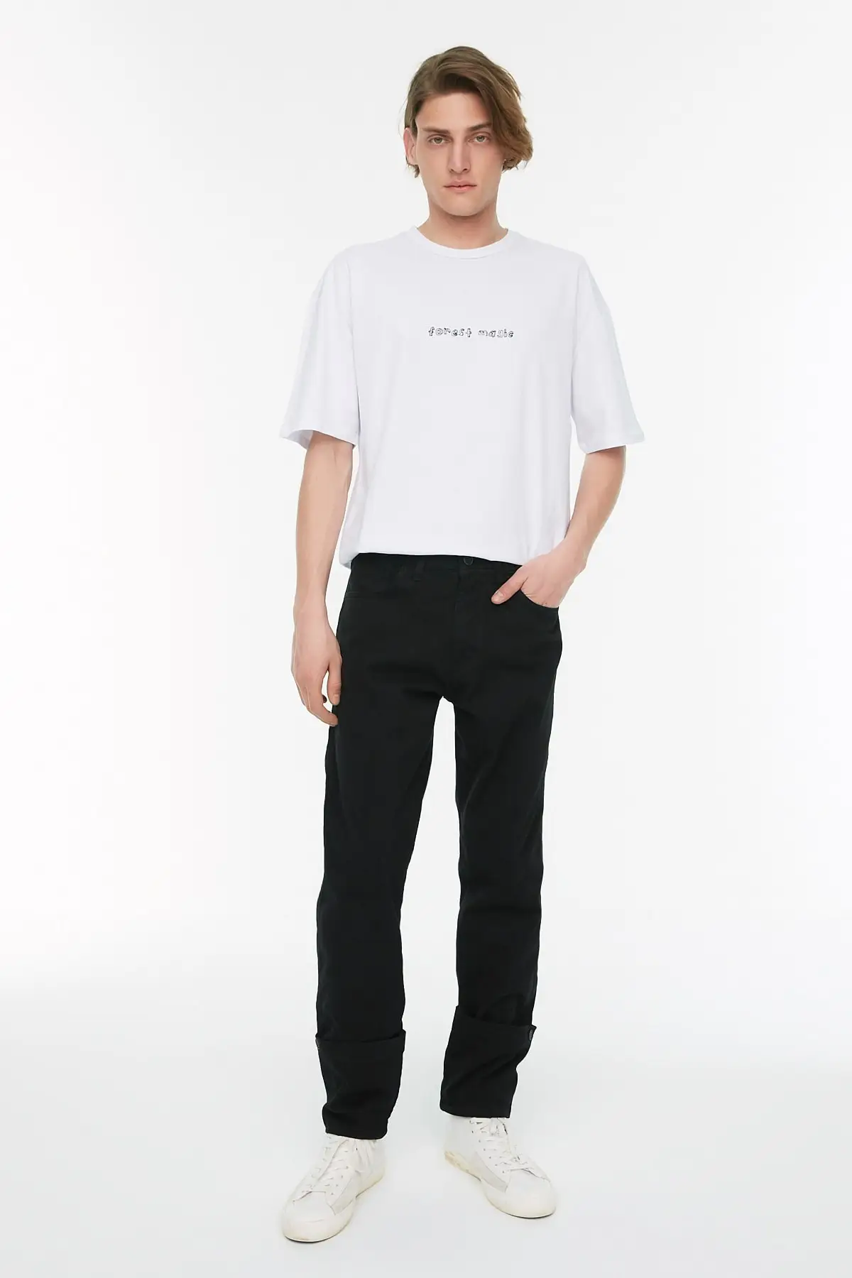 

Men's Relax Fit Belt Waisted Gabardine Pants TMNSS22PL00003