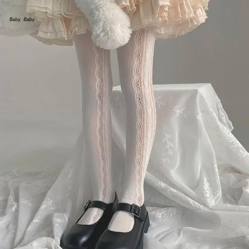 

Q81A корейский стиль фантазия любовь кружевные колготки японский сладкий-Baby противомоскитные шелковые носки колготки 3 размера на выбор