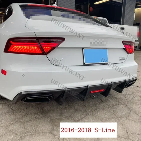 Автомобильные аксессуары для Audi A7 S-Line S7 RS7 2016 2017 2018, задний бампер, диффузор, спойлер, сплиттер, защитная защита