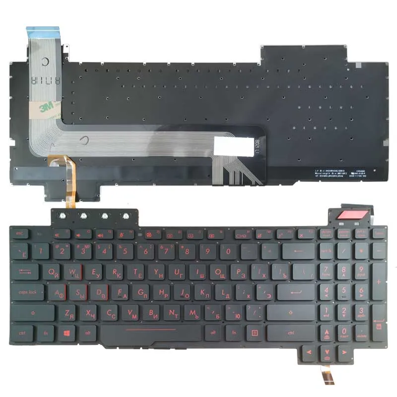 

New Russian Backlit Keyboard for ASUS ROG FX503 FX503V FX503VM FX503VD FX63 FX63V FX63VD FX63VM ZX63V 90NR0GN1-R31US0 RU