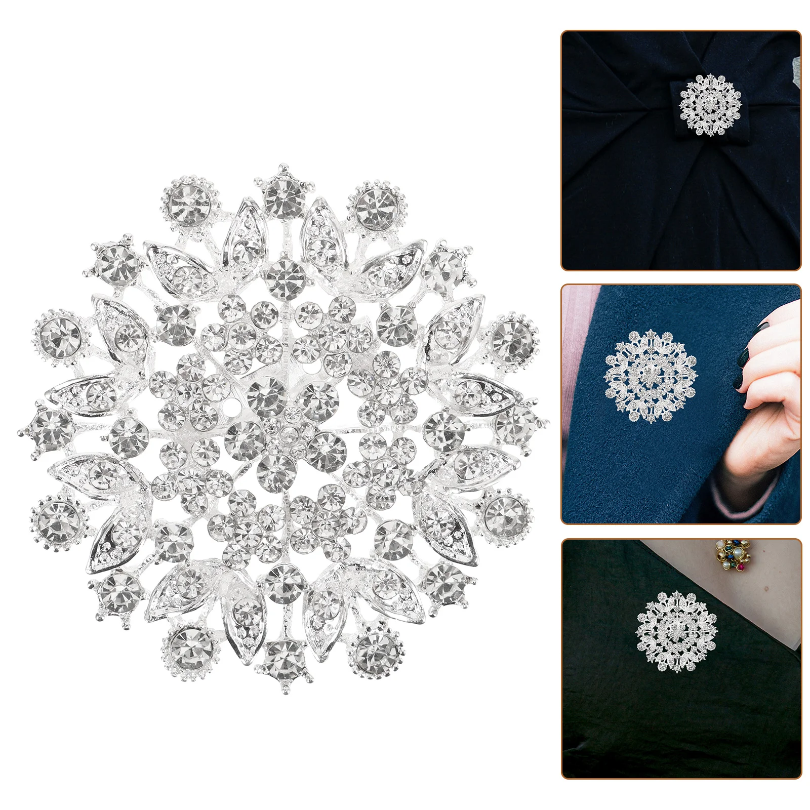 

Rhinestone Brooch Wedding Accessories Birthday Pins for Women Bouquet Jewelry Alloy Fashion