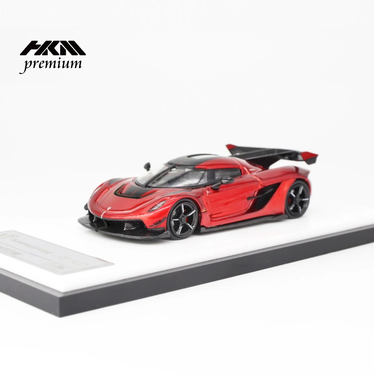 

HKM Premium 1:64 Koenigsegg Jesko Super Car Alloy Die-Cast Model Car Display - Cherry Red Limited 999
