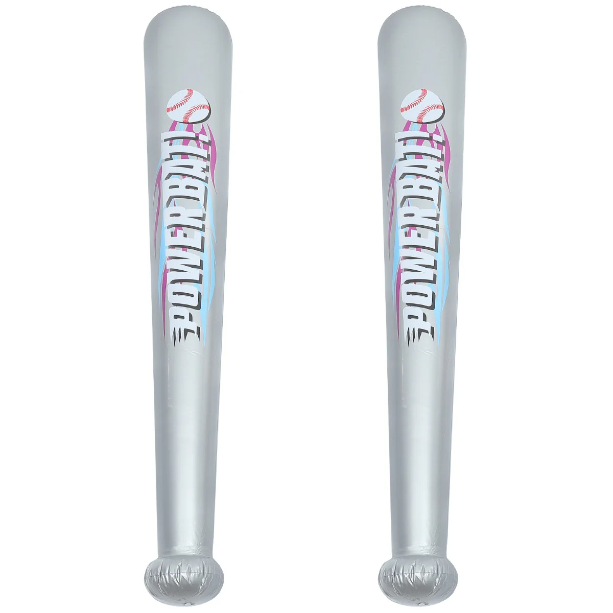 

2 Count Boy Toy Inflatable Baseball Bat Themed Party Decoration Props Stick Model Plaything Pvc Hitting Pool