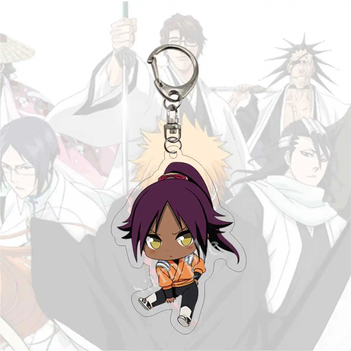 Аниме отбеливающие акриловые брелки для ключей Kurosaki Ichigo Ishida Uryuu Kuchiki рукания