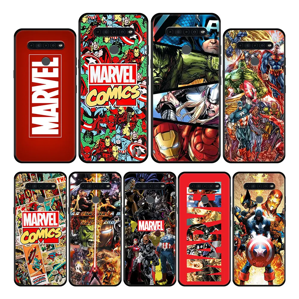 

Marvel Heroes The Avengers Case Cover for LG K51s K61 Q61 K41s K42 K50s K52 K71 K92 G6 G7 G8 ThinQ Coque Trend Official Capinha