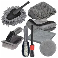 car detailing brushes set for car leather rim cleaning dirt dust clean brushes auto wash mitt waxing sponge tools