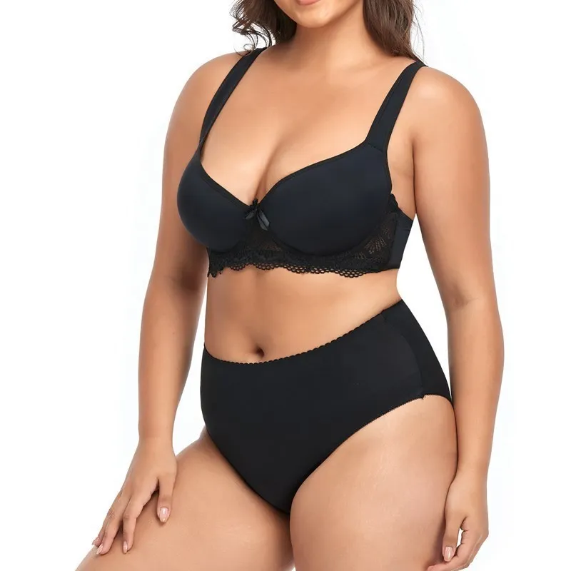 Комплект нижнего белья Xiushiren Женский бесшовный теплый зимний комплект черного