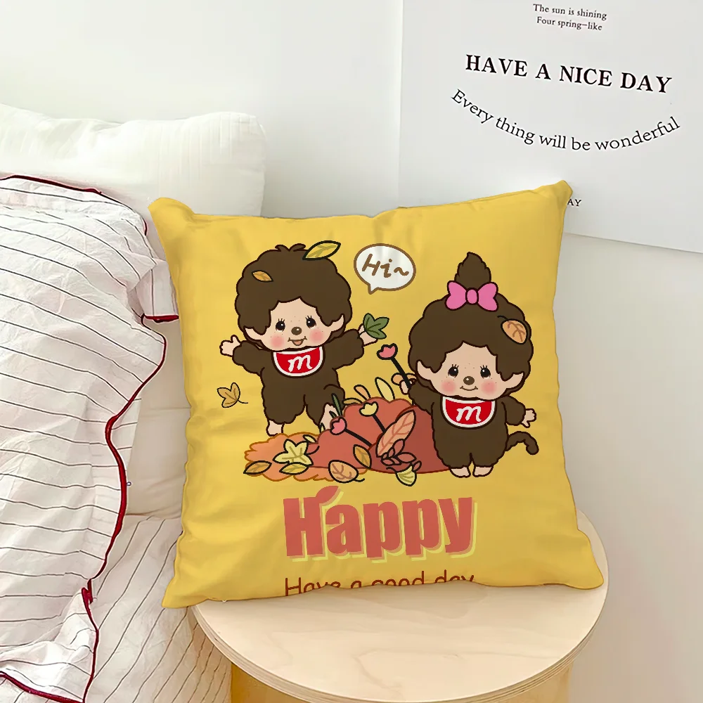 Наволочка с рисунком M-Monchhichis декоративная домашняя подушка двусторонним принтом