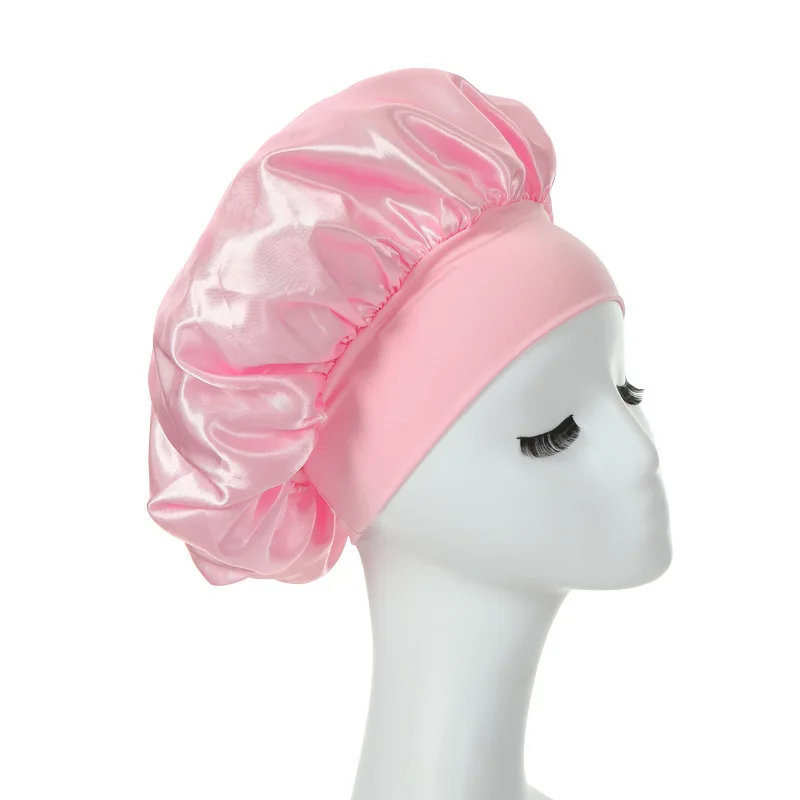 

Newly Satin bonnet Sleeping Hat Night Sleep Cap Hair Care Bonnet Nightcap For Women Men Unisex Cap care of hair Sleeping tool