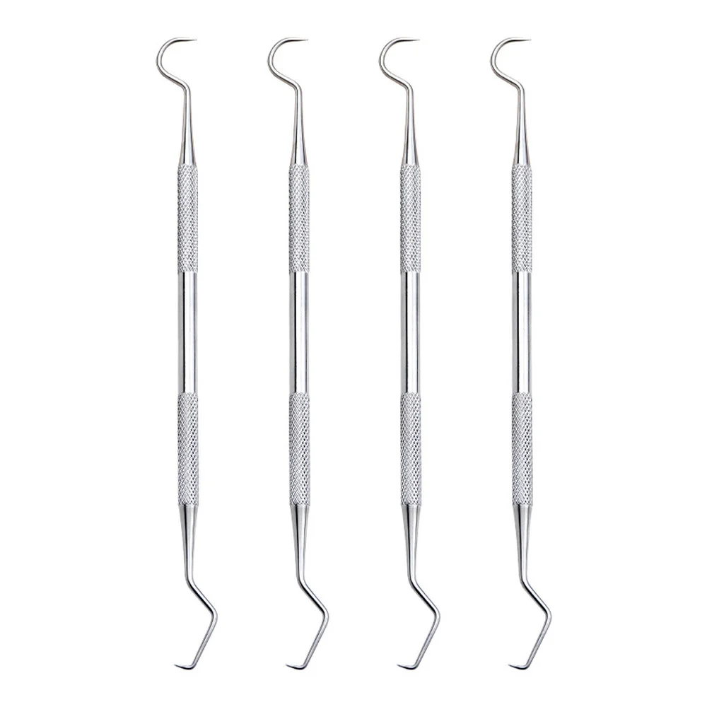 1 Piece Double-End Hook Stainless Steel Dental Probe Professional Hygiene Oral Care Teeth Clean Hygiene Tools