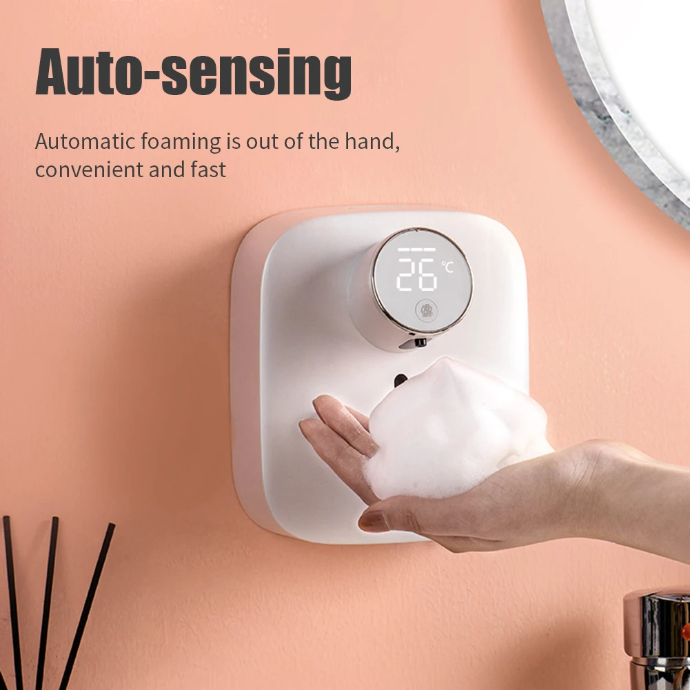 

Automatic Liquid Soap Machine USB Charging Liquid Foam Dispensers Wall Mounted Touchless Sensor Waterproof for Home Wash Basin