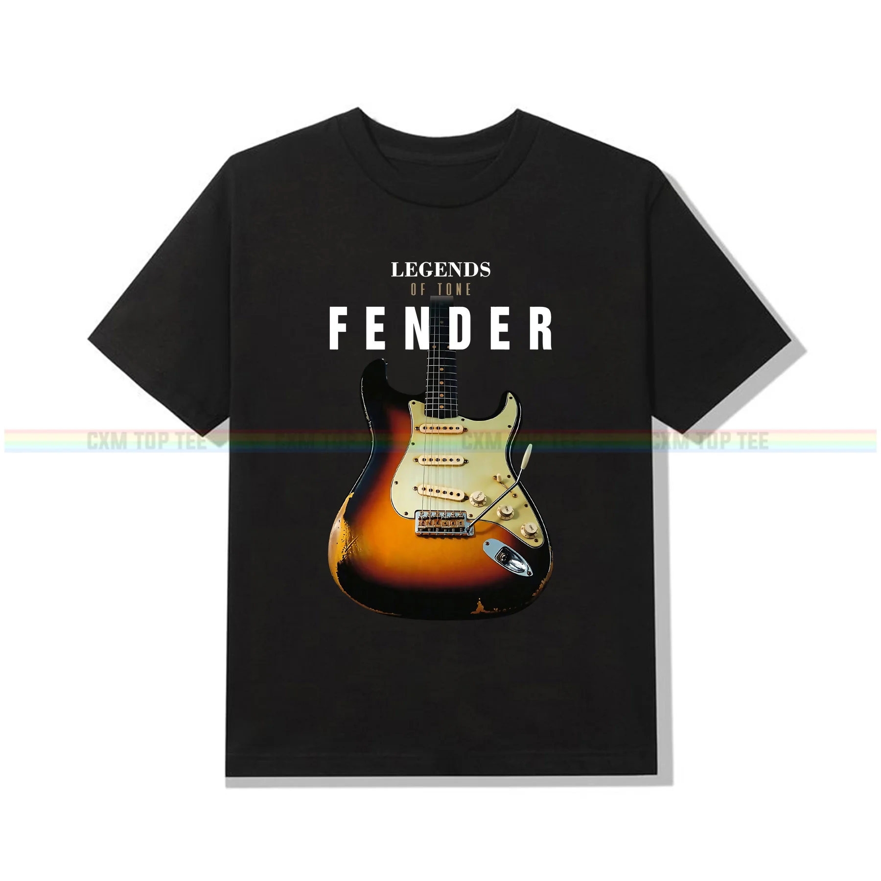 

Amazing Tees Male T Shirt Casual Unique Oversized Fender Guitar Music Classic T-shirt Men T-shirts Graphic Short Sleeve S-3XL