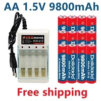 new tag aa battery 9800 mah rechargeable battery aa 1 5 v rechargeable new alcalinas drummey free shopping