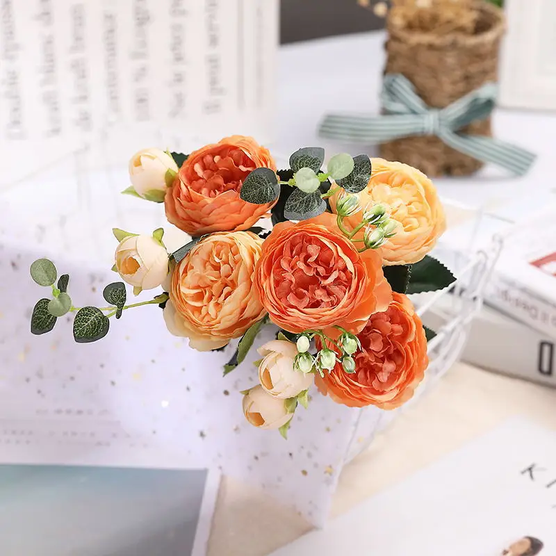 

Artificial Silk Flowers Realistic Roses Bouquet Long Stem for Wedding Bouquets Centerpieces,Arrangements Party Home Decorations