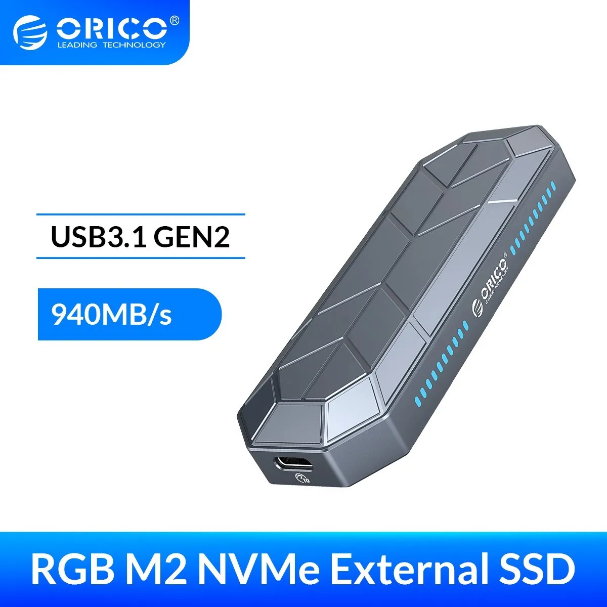 ORICO RGB  SSD 512  256     1  SSD USB 3, 1 Gen2 Type-C M.2 NVMe   