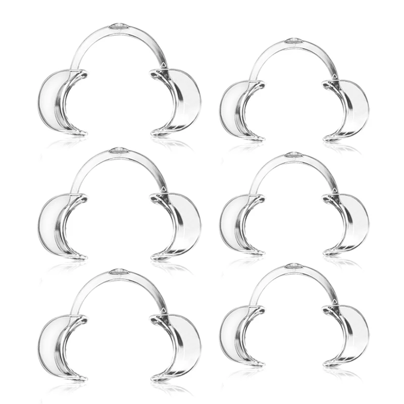 

6 Pcs Autoclavable Teeth Whitening Lip & Cheek Retractor Dentist Mouth Opener Repeat Use, 3 Pcs S With 3 Pcs M