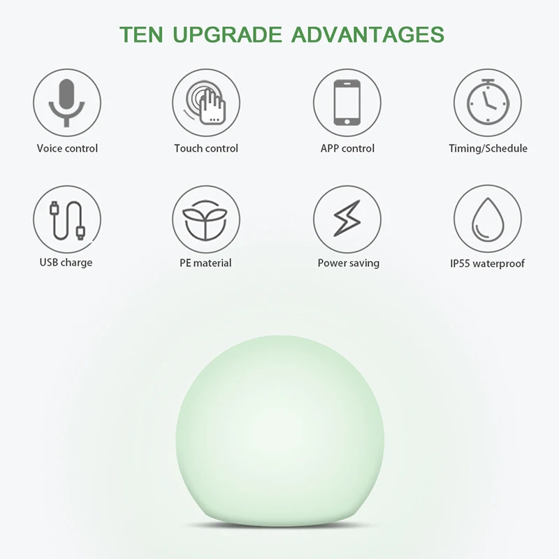 

App Control Smart Ambient Light Waterproof Smart Home Work With Alexa Google Assistant Portable Lamp Touch Control Voice Control