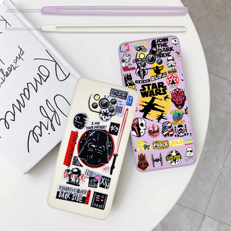 

Star wars art For Xiaomi POCO F3 X3 NFC GT X2 C31 C3 M2 M3 M4 Pro TPU Liquid Rope Cellular Cover Funda Soft Phone Case Capa