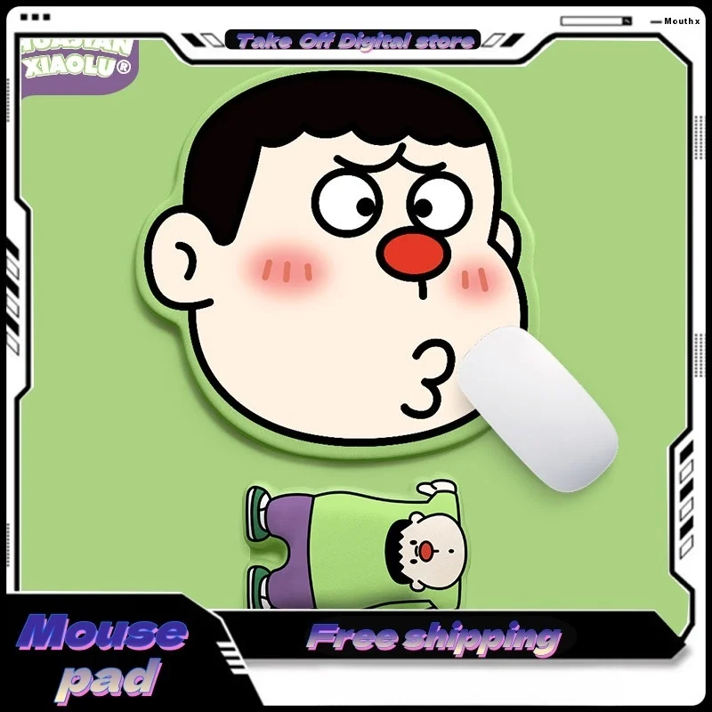 Милый аниме-мультяшный коврик для мыши защита запястья съемный держатель чаши