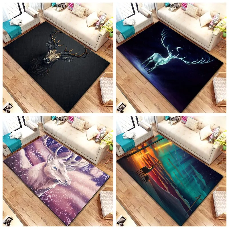 

Elk, forest deer, atmospheric and minimalist ，room kitchen mat, living room carpet ，kitchen mat, yoga mat, bathroom floor mat