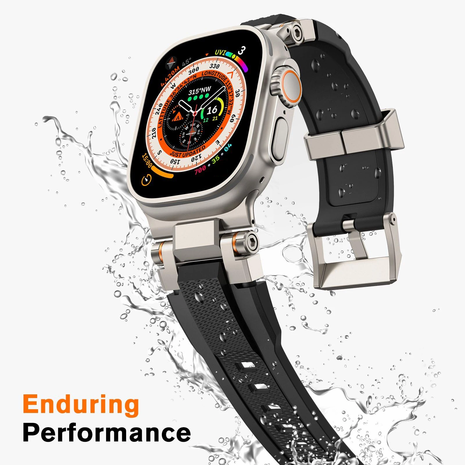 Фото Модный ремешок для Apple Watch Band 49 мм 46 мм 45 мм 44 мм Ultra 3/2 Силиконовый браслет для Iwatch Series 11 10 9 8 7 6 5 SE Correas №4
