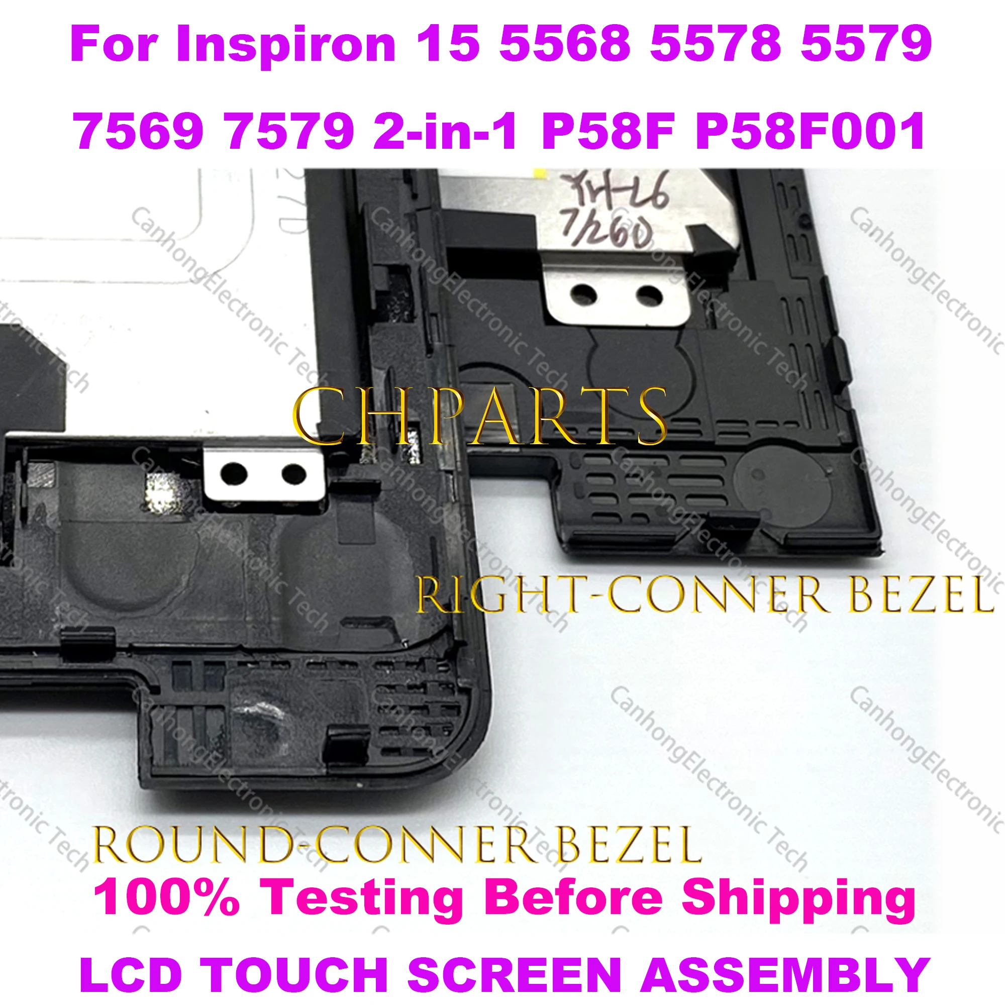 15.6&quot FHD 1920*1080 For Dell Inspiron 15 5568 5578 5579 7569 7579 P58F P58F001 Touch Screen Display Assembly LCD Replacement |