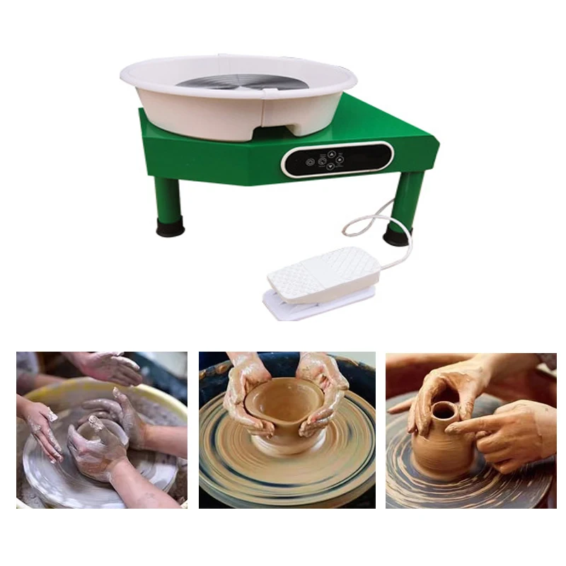 

350W LCD Electric Wheel Pottery Lathes Machine With Foot Pedal Household Electric Triangle Ceramic Foot Drawing Machine