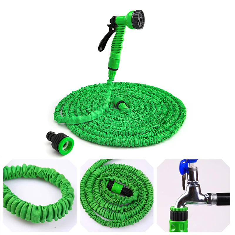 

Magic Garden Hose Expandable Water Hose Pipe Flexible Irrigation Hose Reels For Watering Car Wash Quick Connector Valve 25-150FT