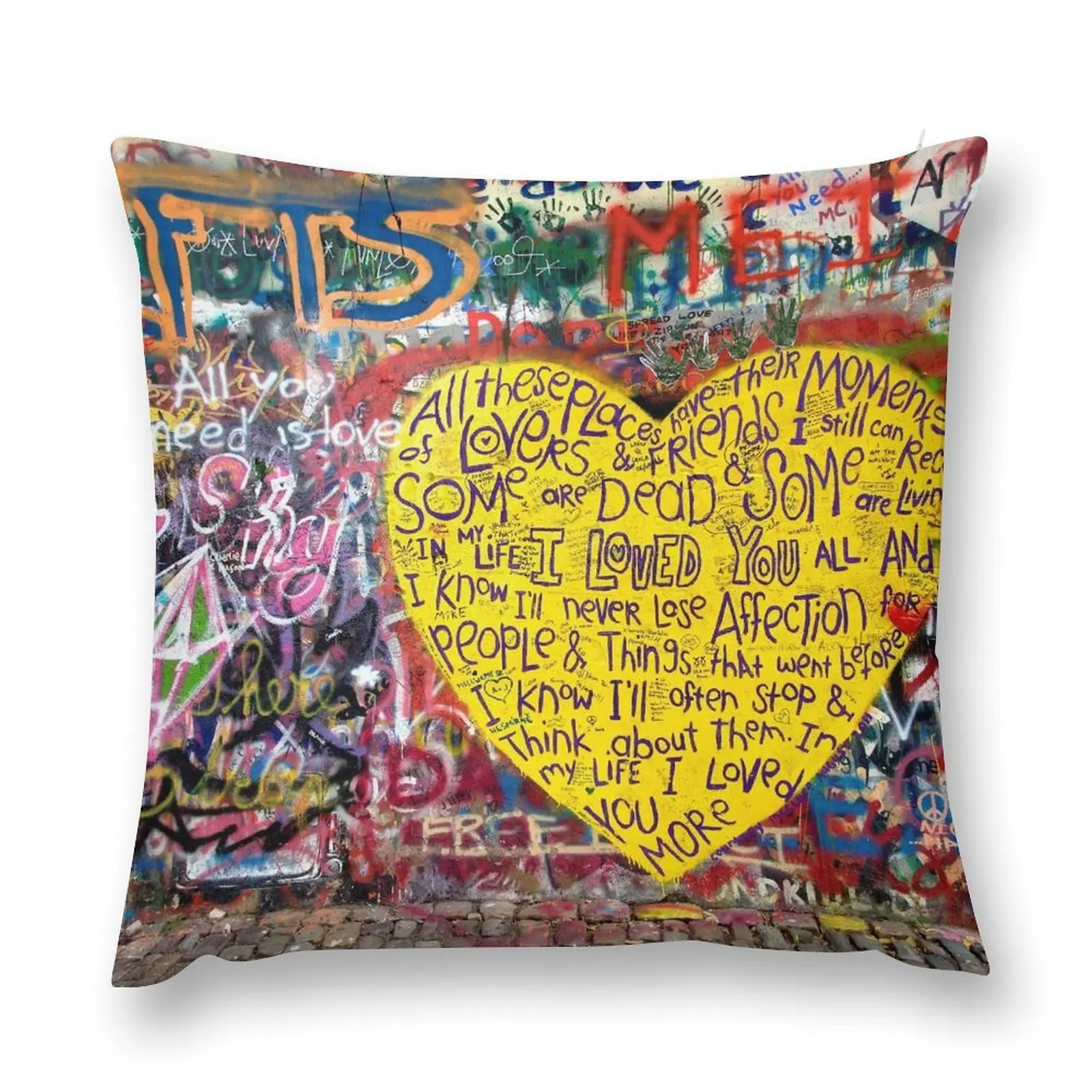 Jonnanova Zed (Jonh Lennon's wall) диванная подушка Подушка Наволочка для кровати наволочки