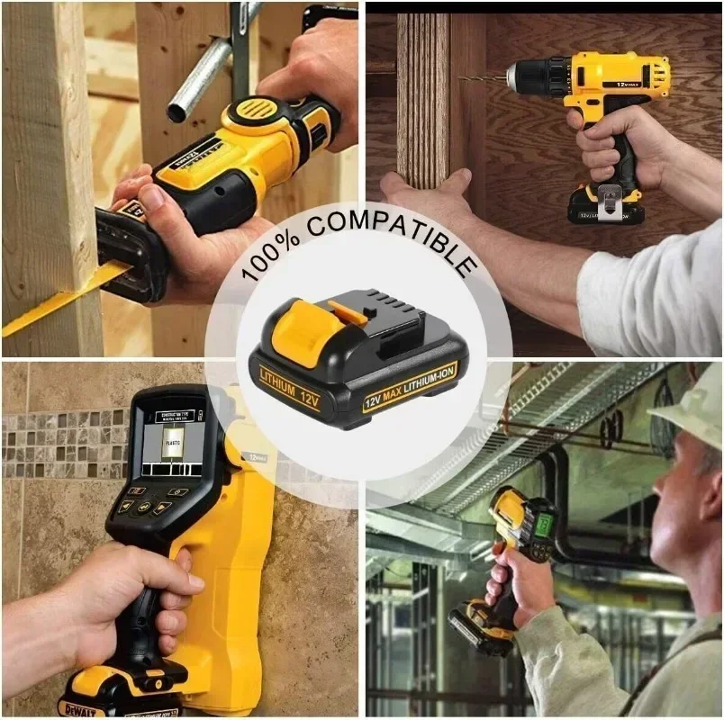 Литиевая батарея 10 8 В/12 В 3 0 Ач 6 макс. 12 для Dewalt DCB127 DCB120 DCB119