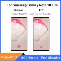 100 tested original amoled screen for samsung galaxy note 10 lite lcd n770fds n770fdsm display touch screen digitizer display